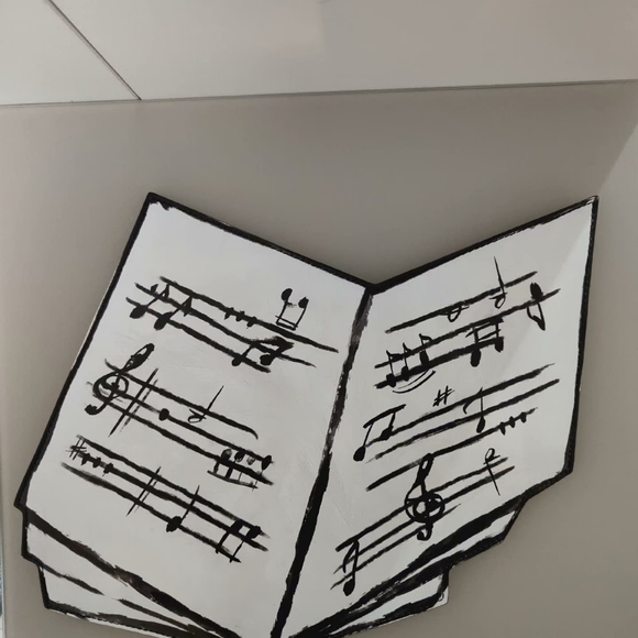 SS20 Moschino Couture Jeremy Scott Leather Musical Notes Score Clutch Picasso - Picture 3 of 4